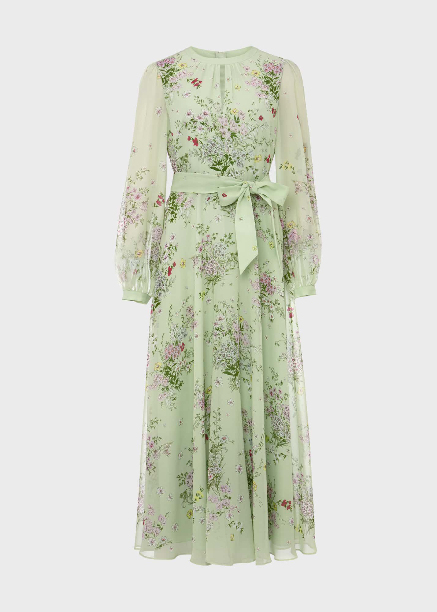 Hobbs green maxi dress hotsell