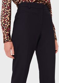 Petite Laurel Wool Blend Tapered trousers With Stretch, Navy, hi-res