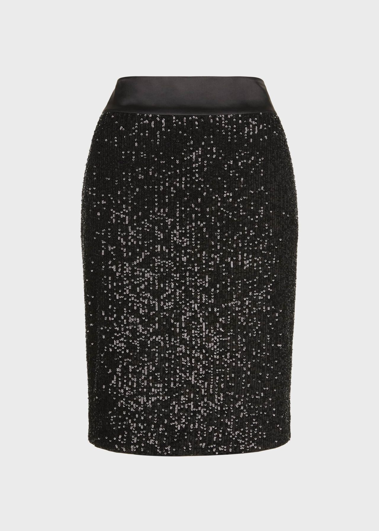 Salma Sequin Pencil Skirt, Black, hi-res