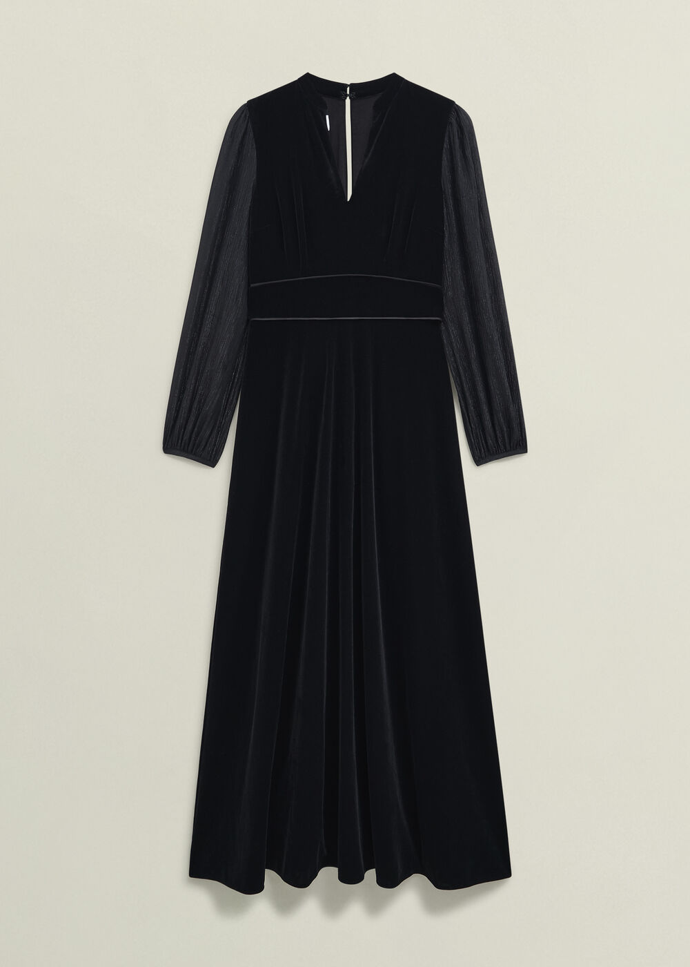 Marissa Velvet Dress, Black, hi-res