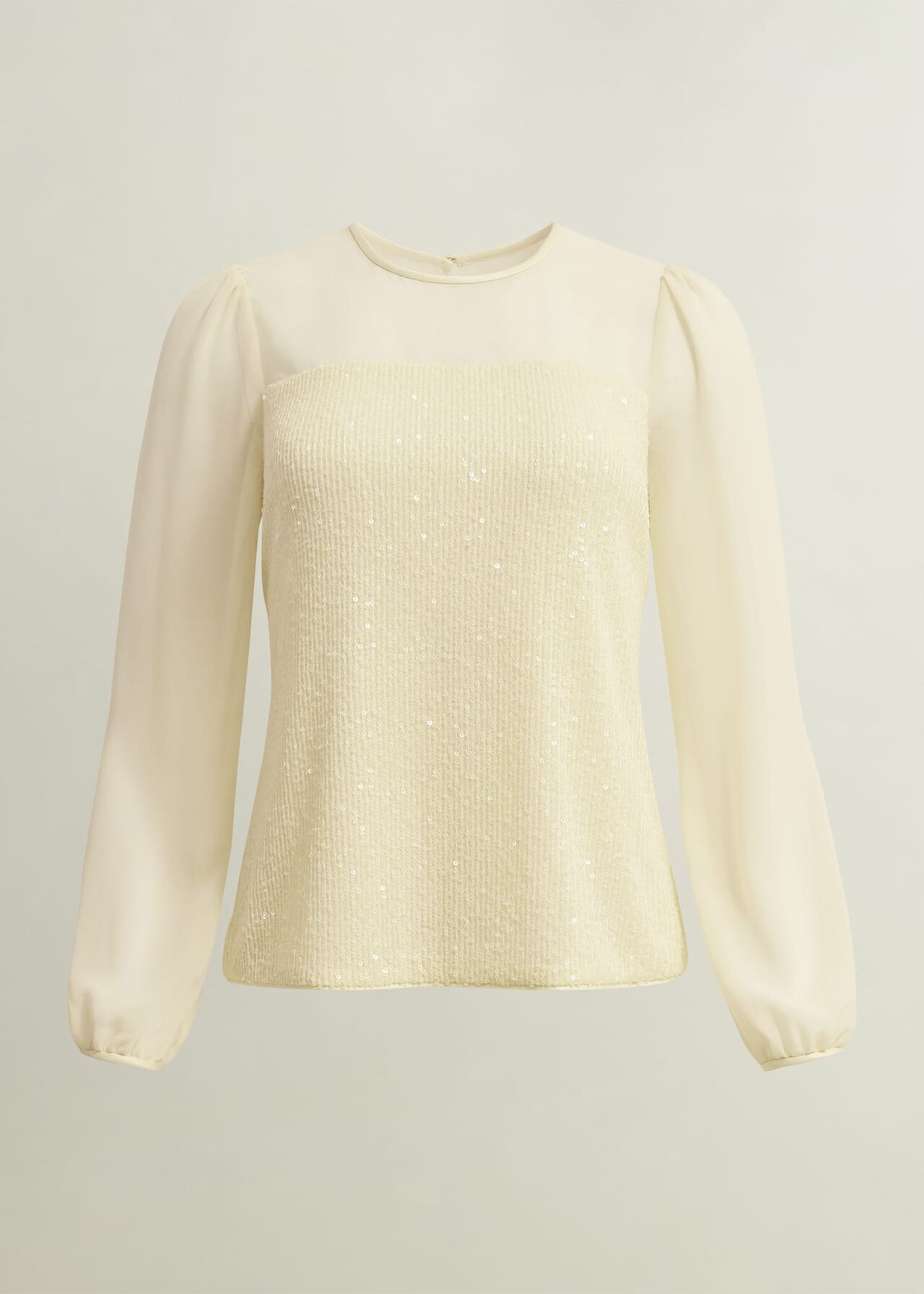 Zariah Sequin Top, Buttercream, hi-res