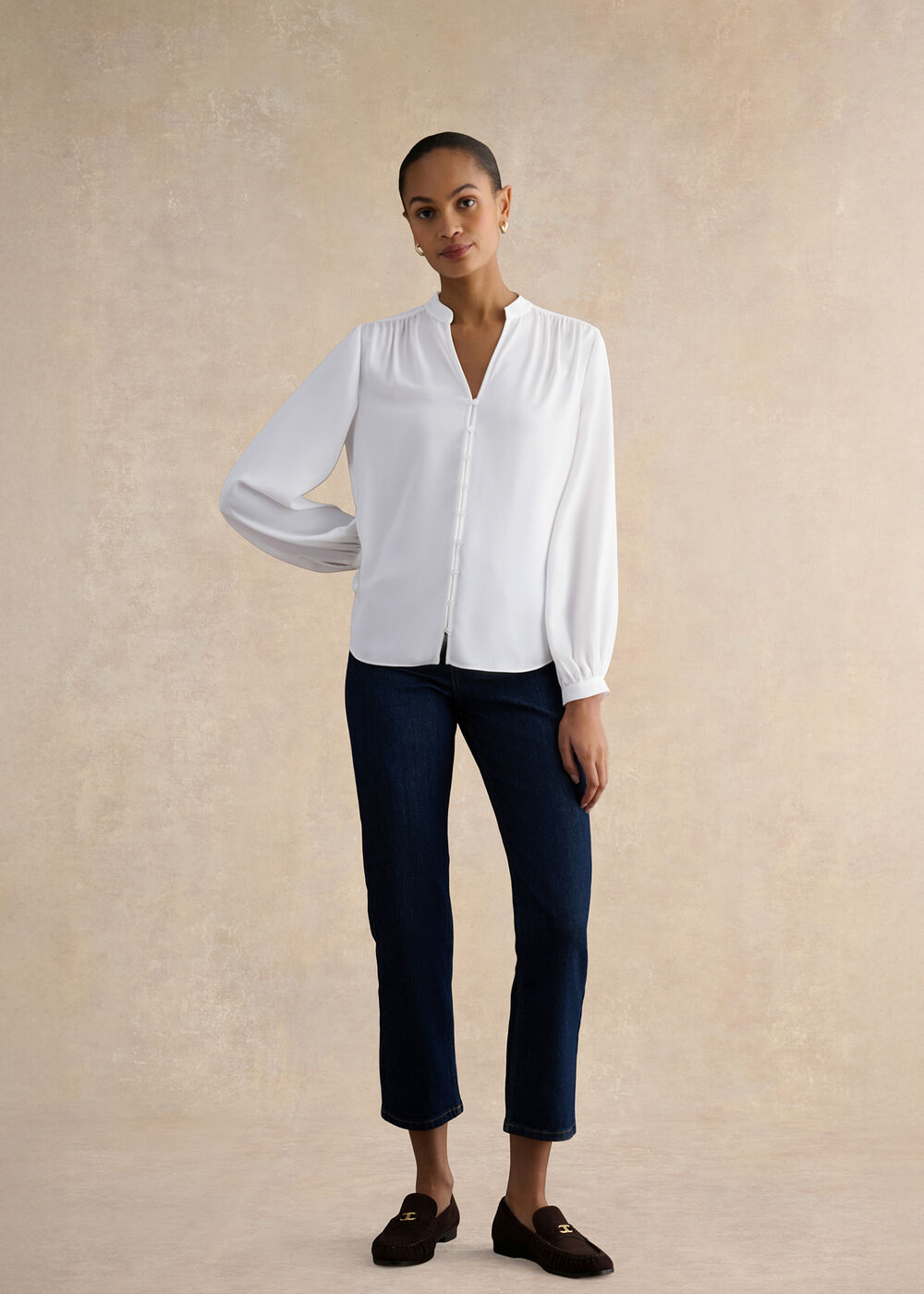 Blair Blouse, Ivory, hi-res