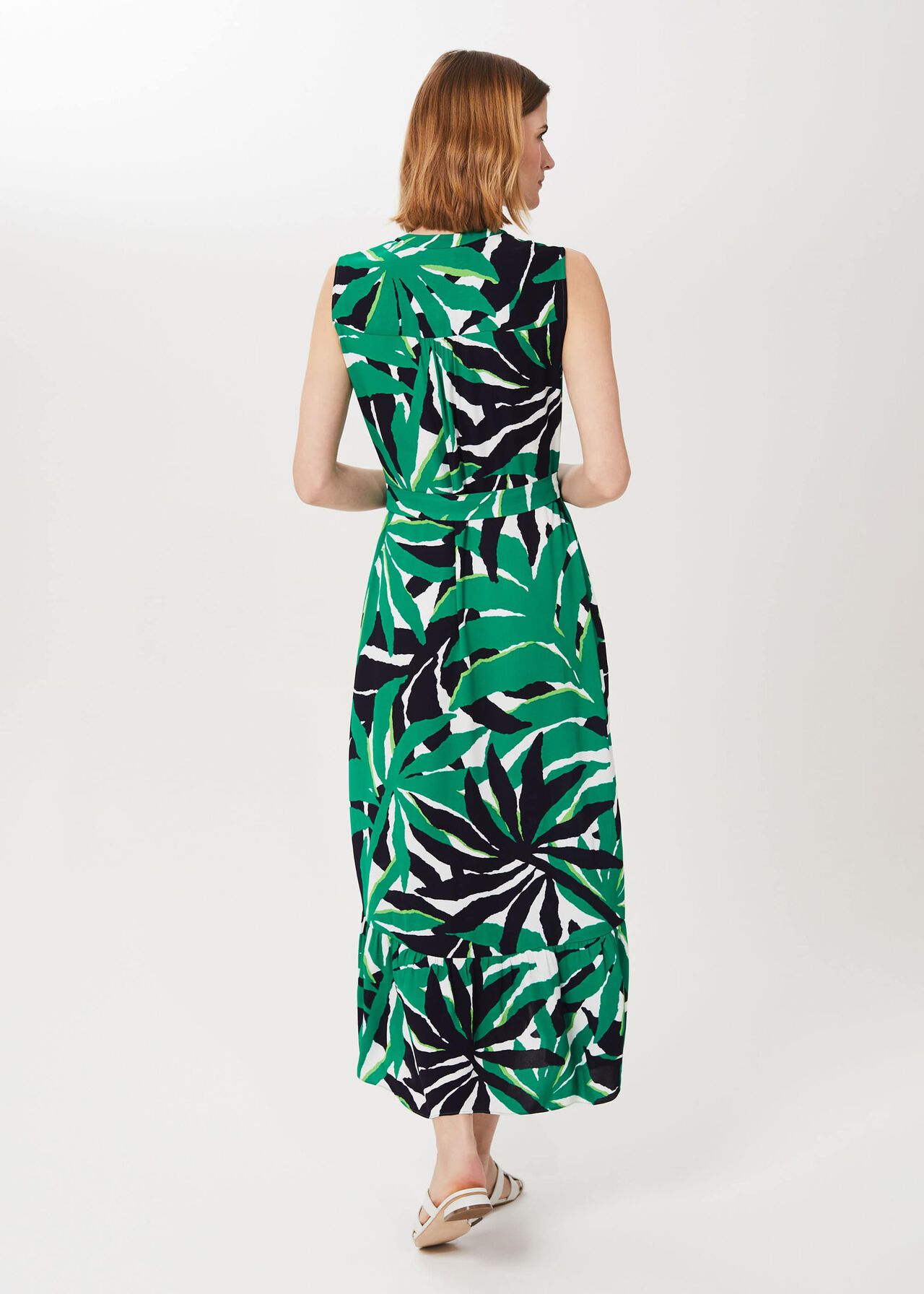 Petite Laurenza Printed Midi Dress, Green Multi, hi-res