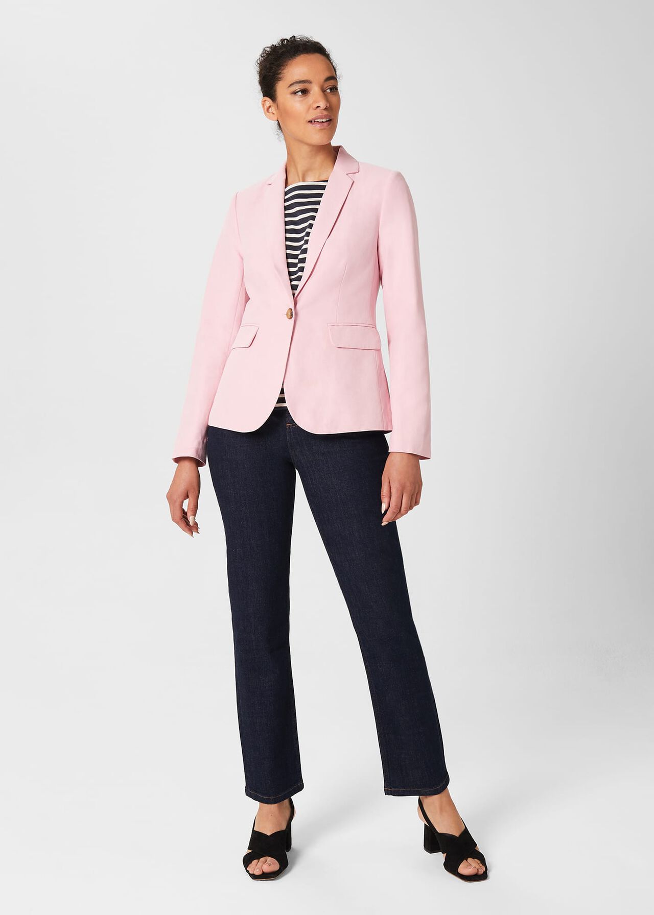 Trinity Silk Blend Jacket, Pale Pink, hi-res