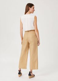 Luzia Wide Leg trousers With Linen, Neutral, hi-res