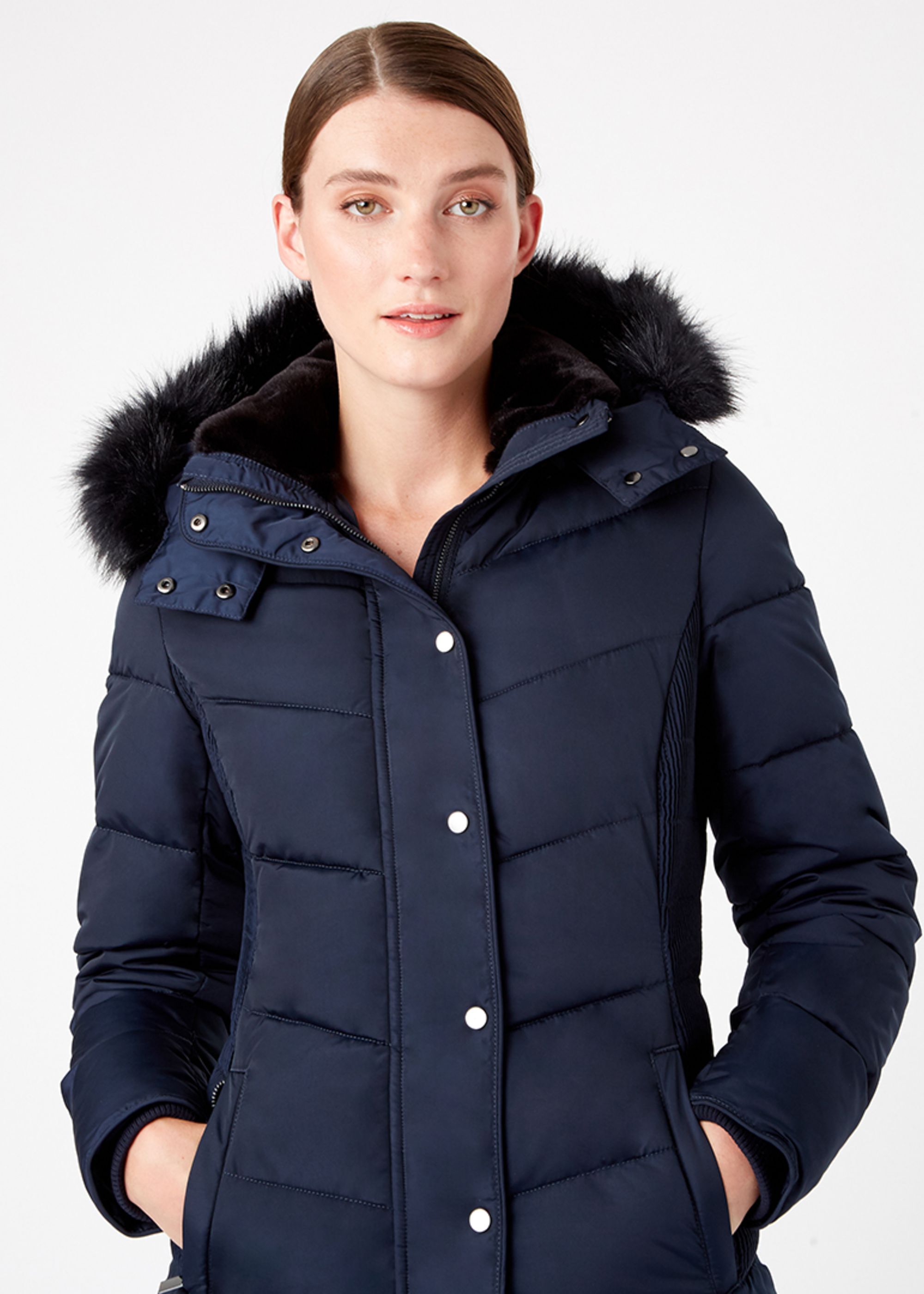 Hobbs lilian puffer coat navy new arrivals