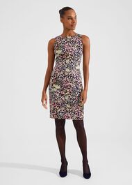 Moira Floral Shift Dress, Navy Multi, hi-res