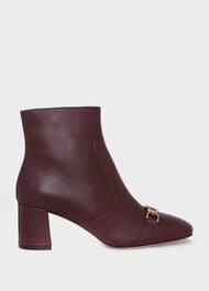 Rosella Trim Ankle Boots, Mahogany Red, hi-res