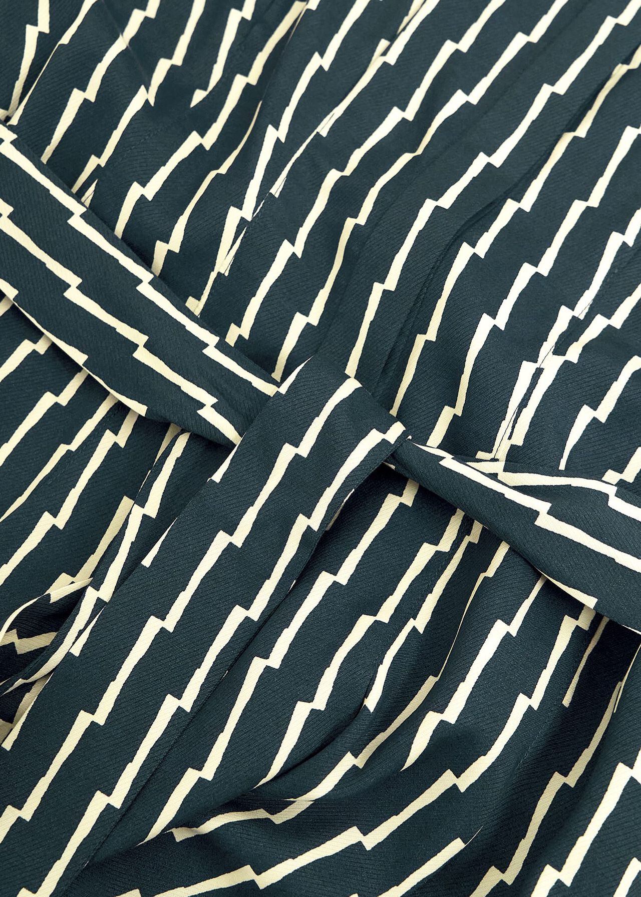 Serpentine Shirt Dress, Green Cream, hi-res