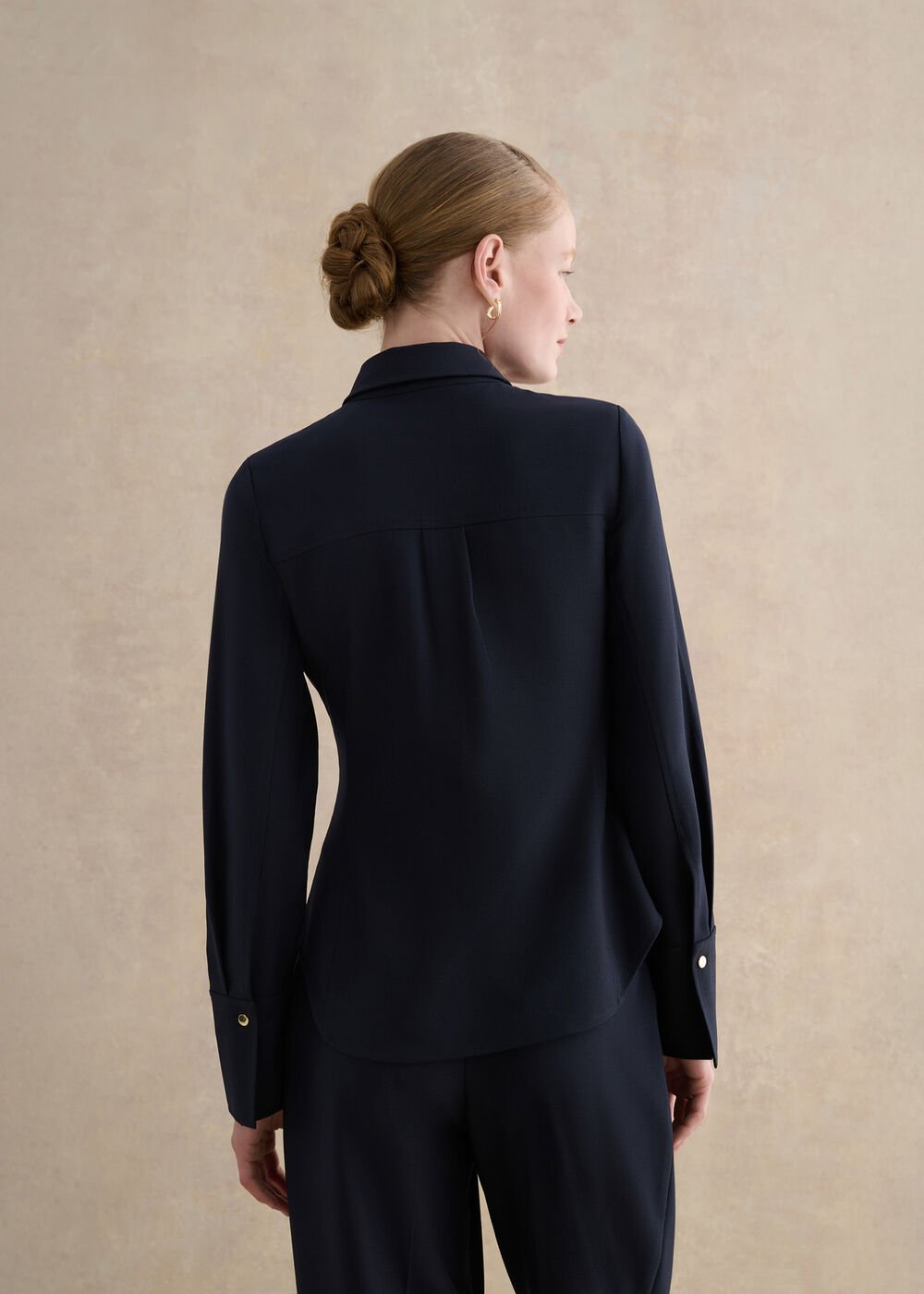 Dannie Fitted Shirt, Hobbs Navy, hi-res