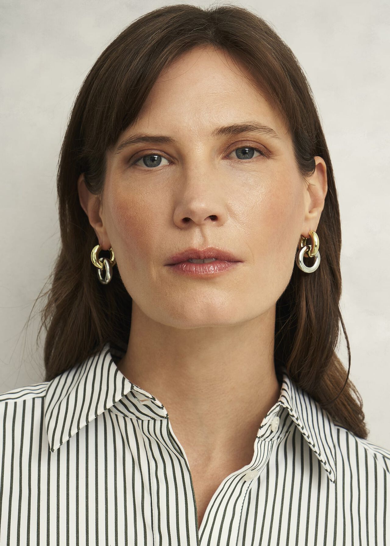 Clarisse Earrings, Silver Gold, hi-res