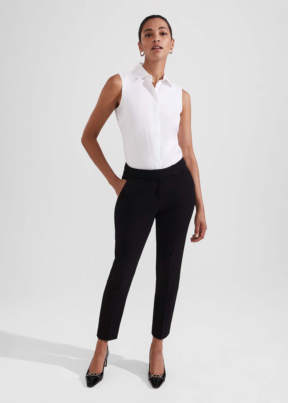 Petite Charley Trousers, Black, hi-res