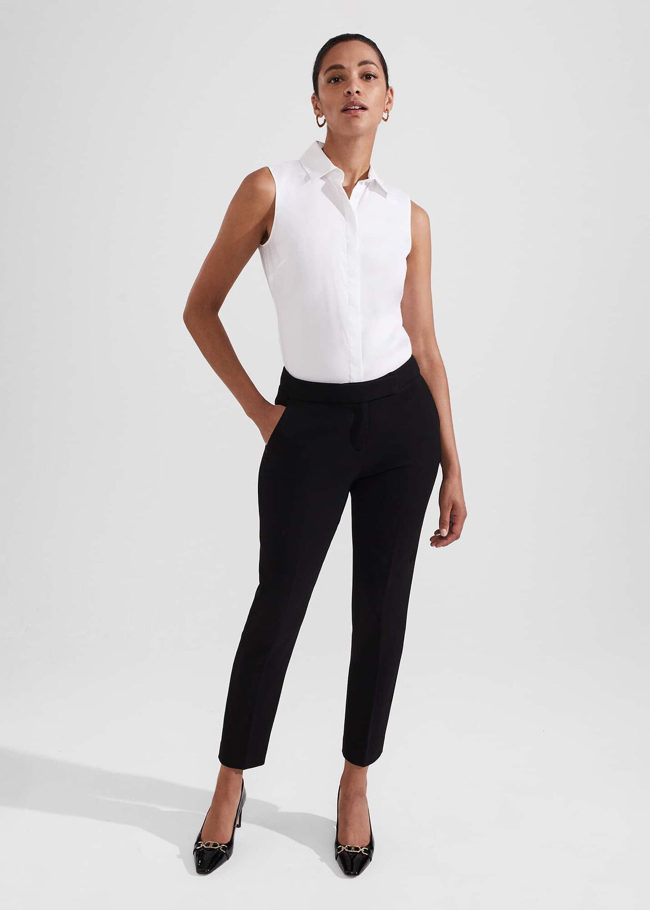 Petite Charley Trousers, Black, hi-res
