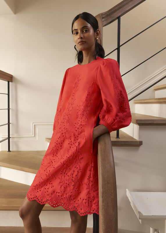 Malikah Broderie Mini Dress