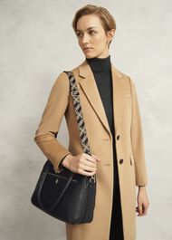 Jacinta Bag Strap, Black Camel, hi-res