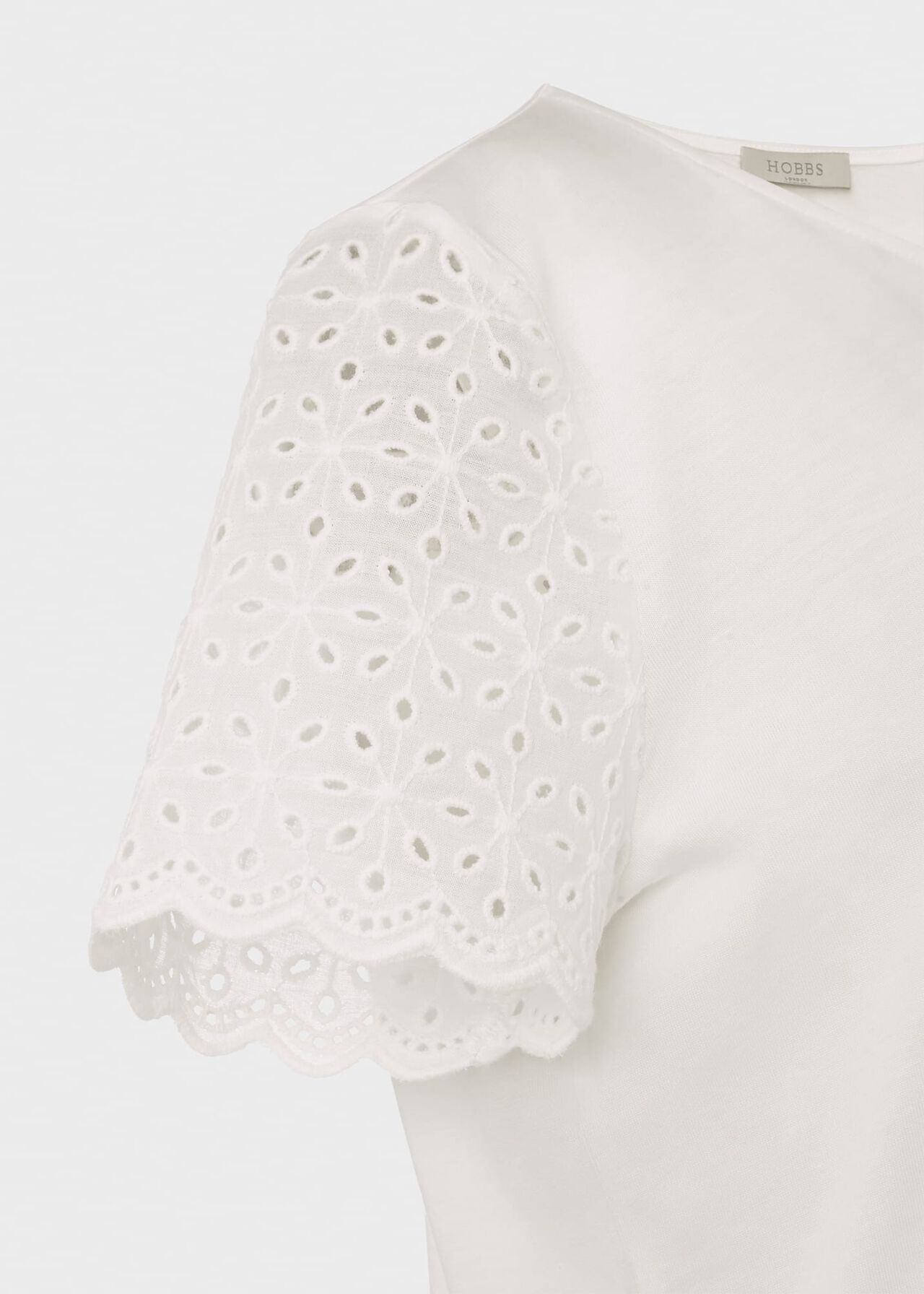 Jessie Broderie Top, Ivory, hi-res