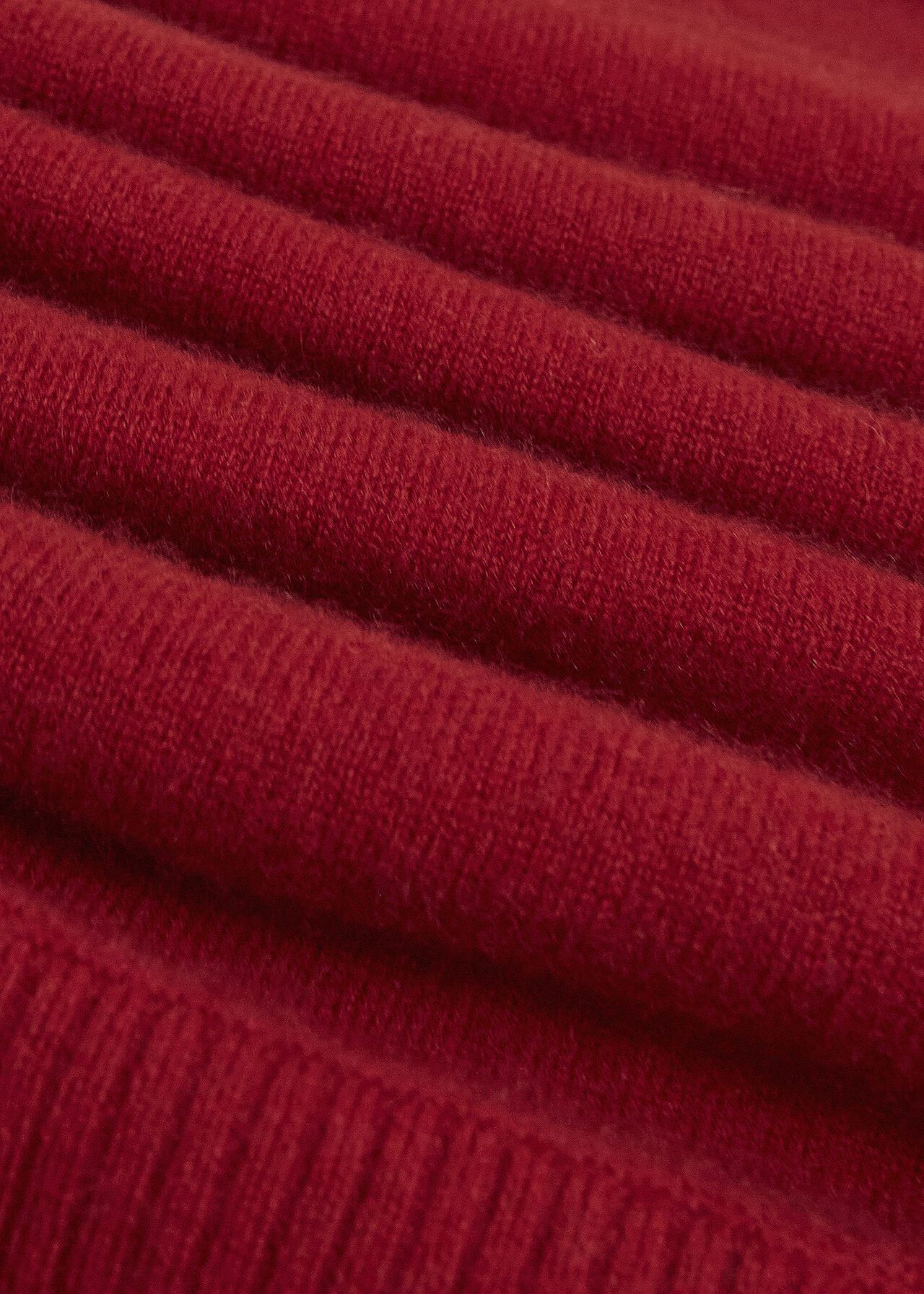 Delora Cashmere Roll Neck Jumper, Pomegranate Red, hi-res