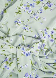 Sophia Silk Belted Dress, Sage Multi, hi-res