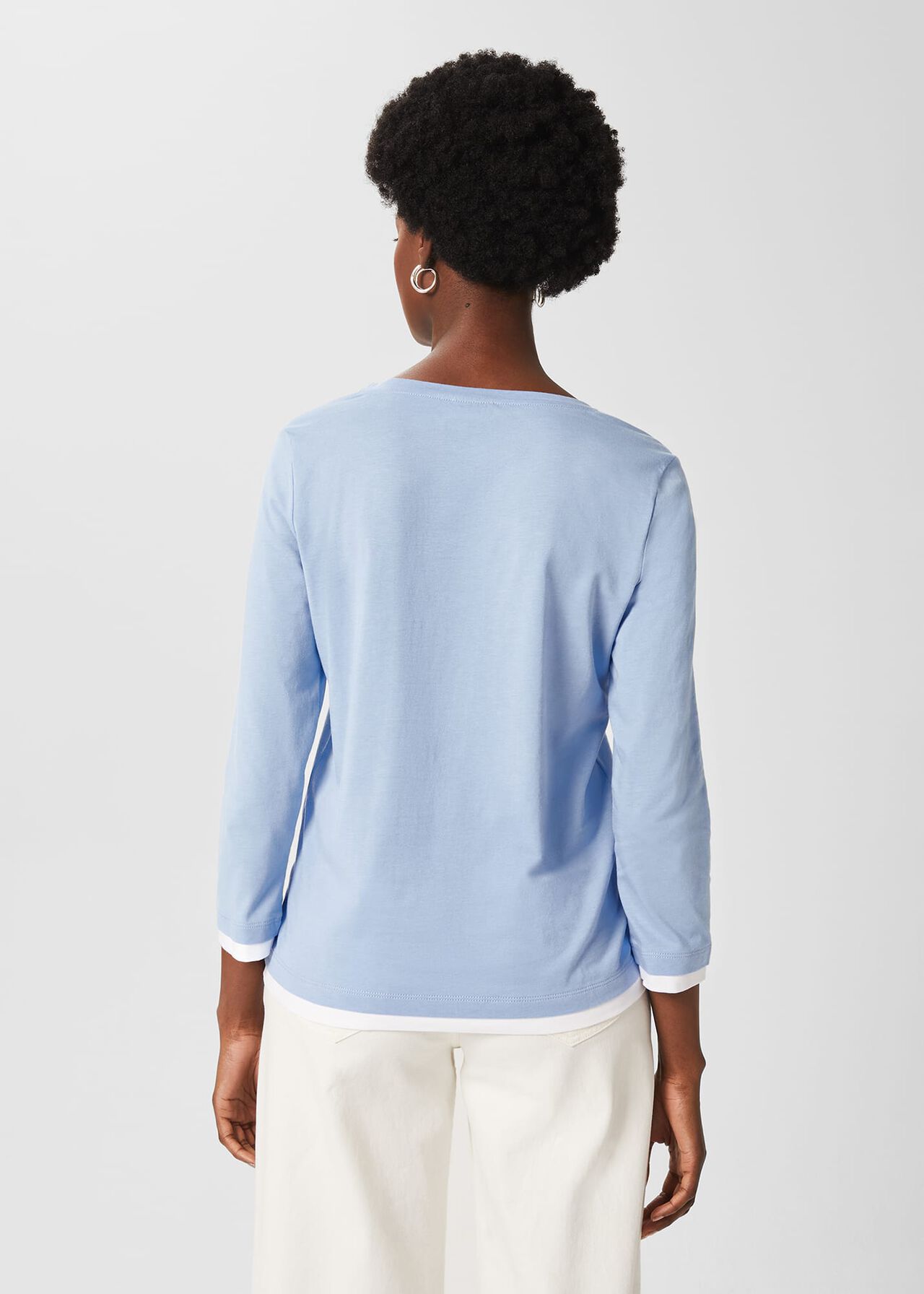 Amelie Scoop Neck Top , Serene Blue, hi-res