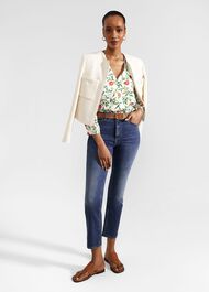 Florence Blouse, Ivory Multi, hi-res
