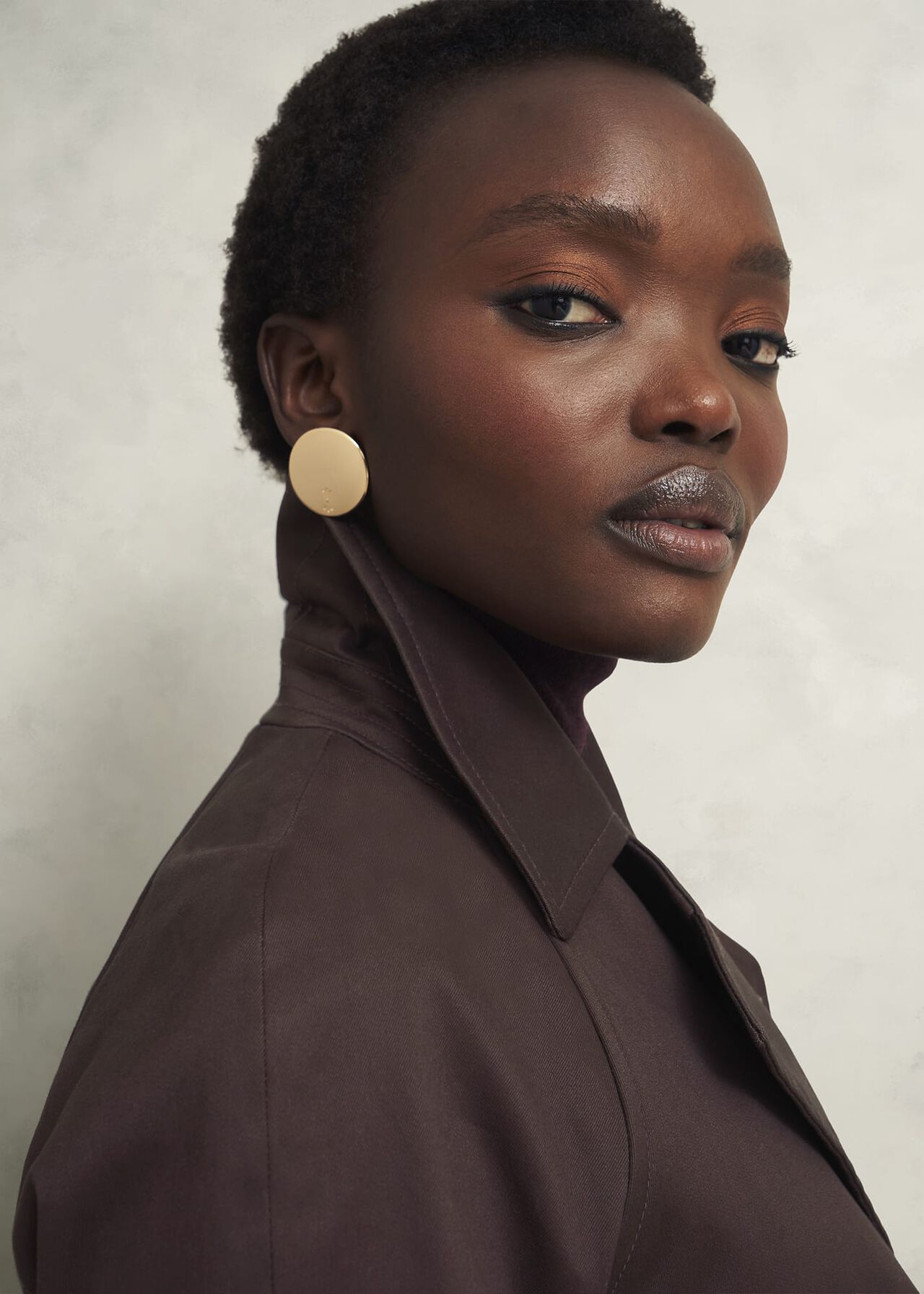 Willow Cotton Trench, Chocolate, hi-res