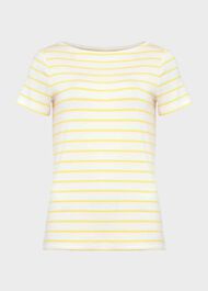 Sonya Striped Top, Yellow Ivory, hi-res