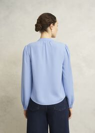 Light Blue Peony Blouse, Maya Blue, hi-res