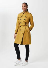 Saskia Water Resistant Trench Coat, Chartreuse, hi-res