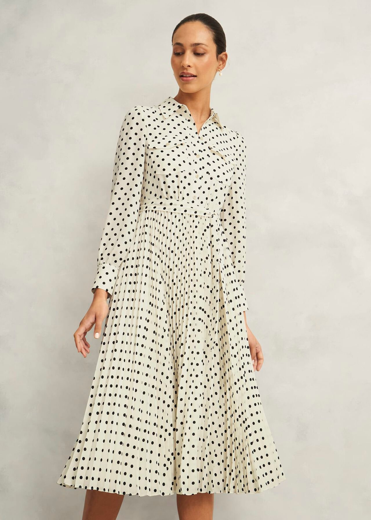 Larina Dress, Ivory Navy, hi-res