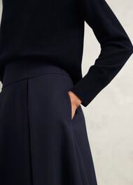 Berkeley Skirt With Wool, Navy, hi-res