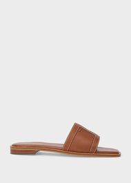 Helena Leather Sandals, Tan, hi-res