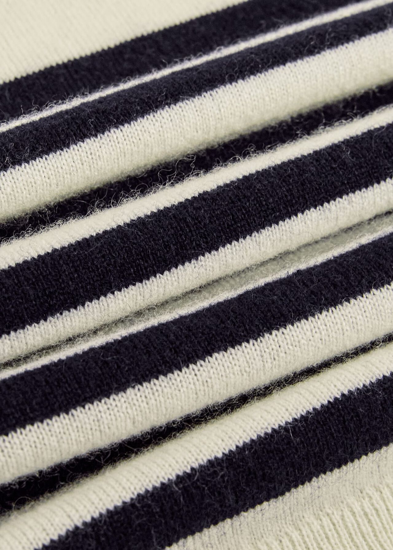Larina Cashmere Stripe Jumper, Ivory Navy, hi-res