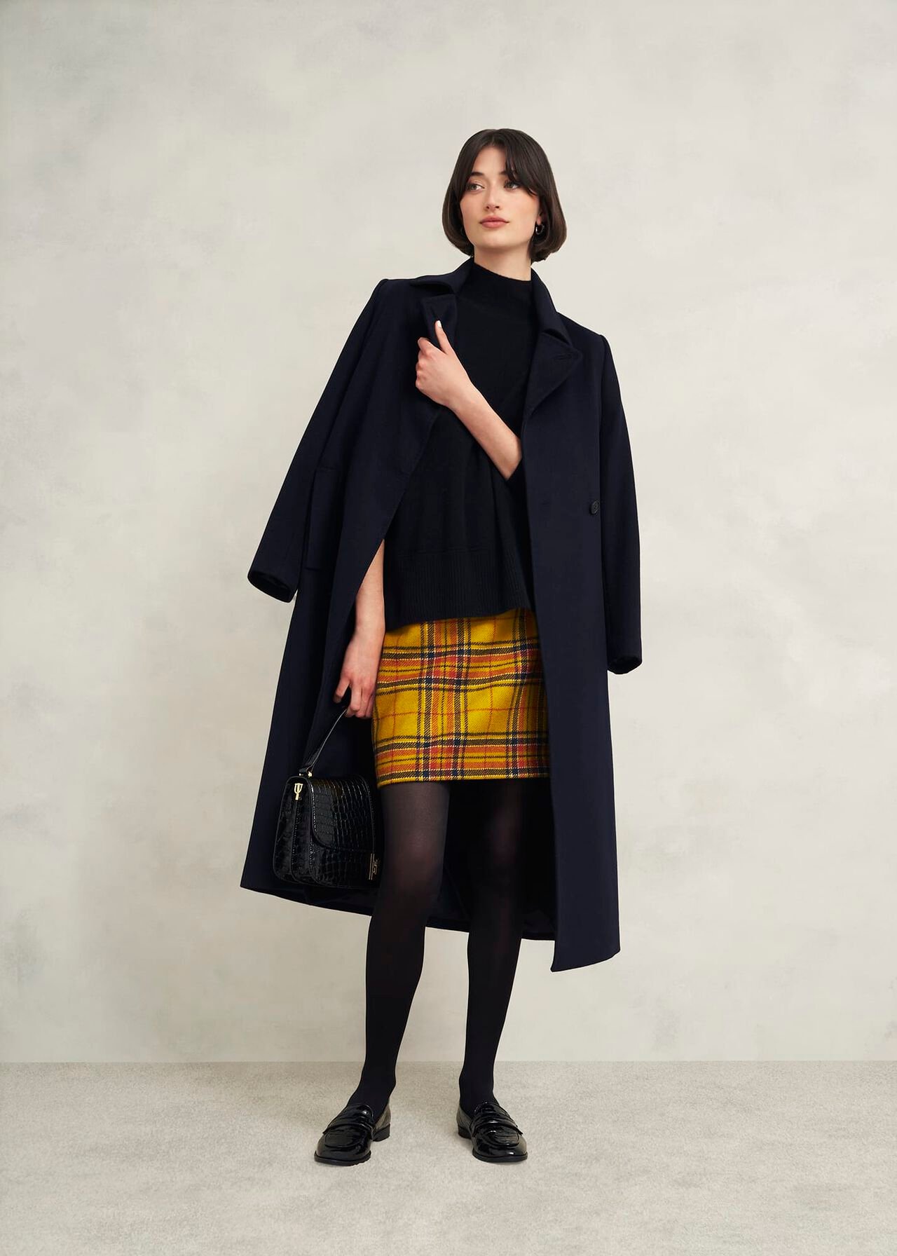 Maeve Wool Skirt, Ochre Multi, hi-res