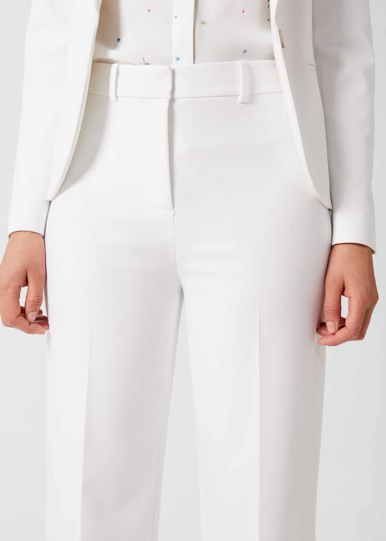 Natasha Wide Trousers, Ivory, hi-res