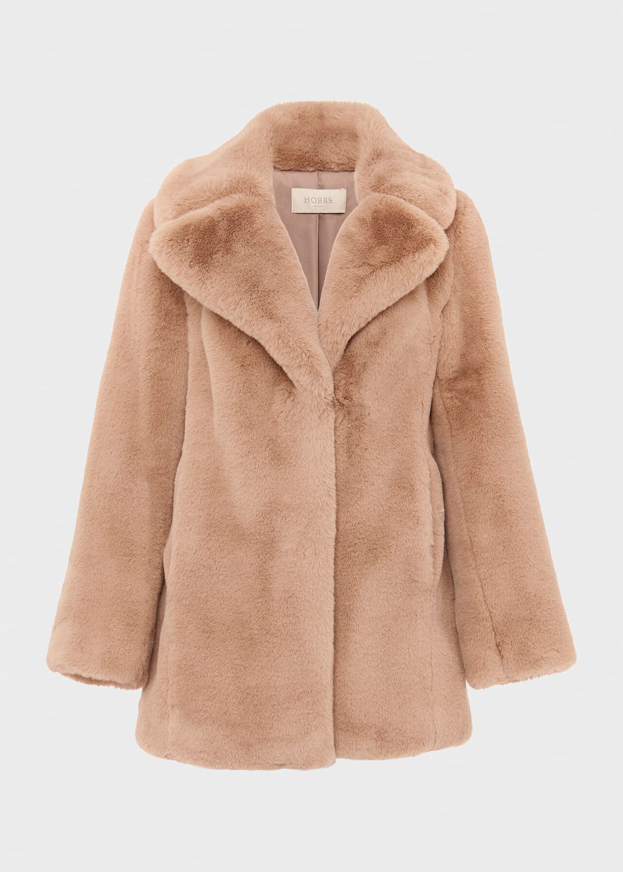 Bethany Faux Fur Coat, Neutral, hi-res