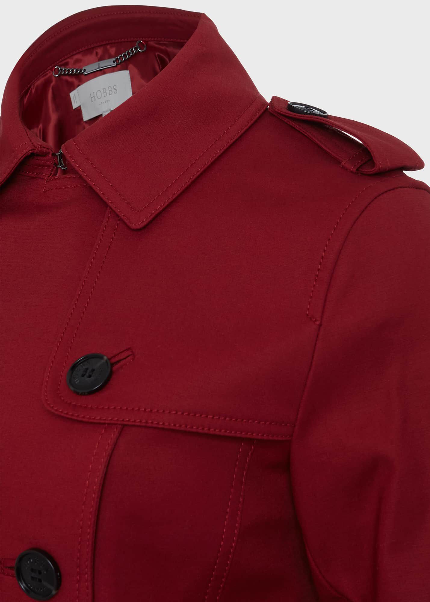Hobbs red trench coat new arrivals