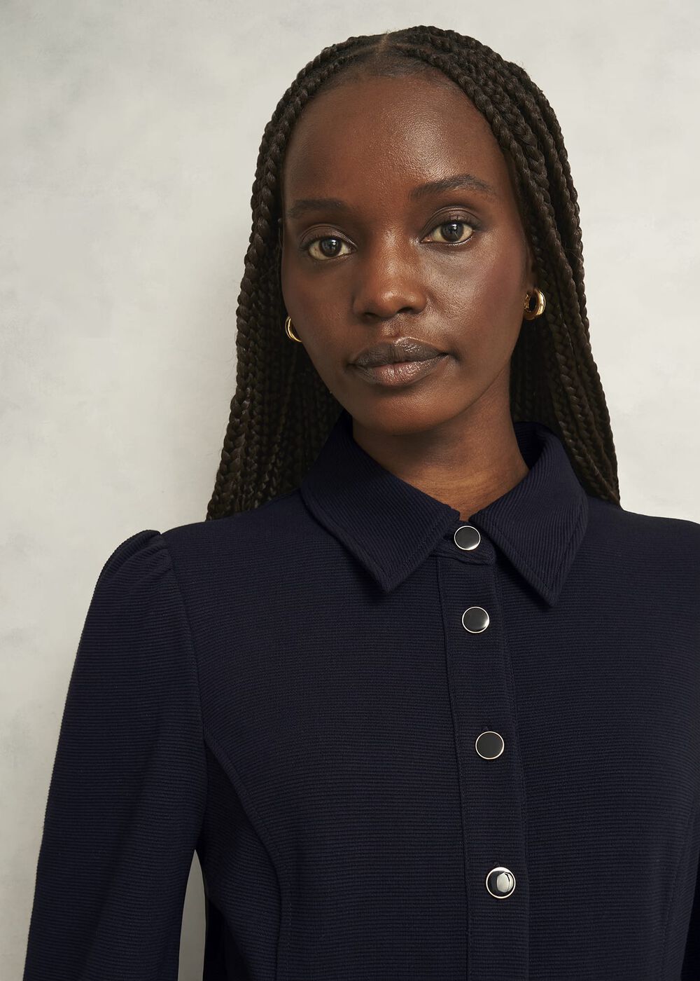 Alara Ponte Dress, Navy, hi-res
