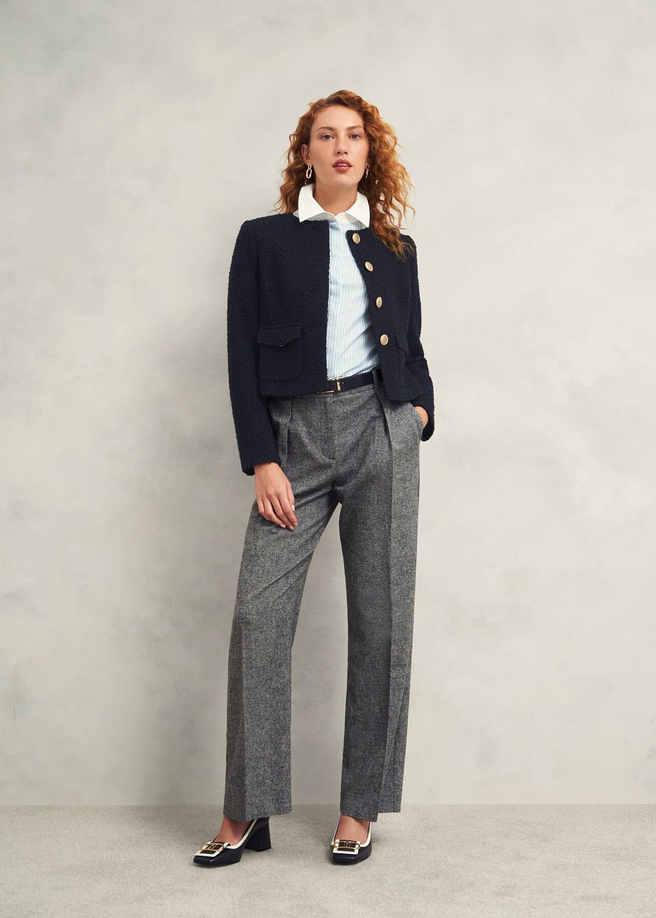 Marie Jacket With Wool, Navy, hi-res