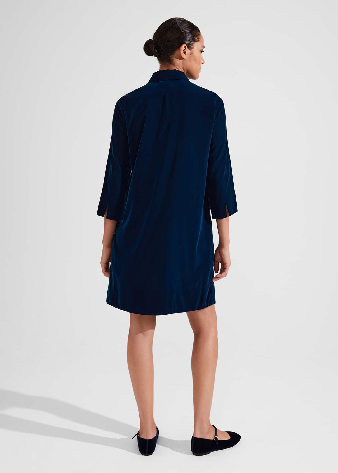 Velvet Marciella Dress, Steel Blue, hi-res