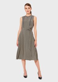 Madeleine Geo Fit And Flare Dress, Blue Multi, hi-res