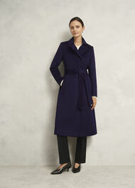 Petite Livia Wool Coat, Midnight Purple, hi-res
