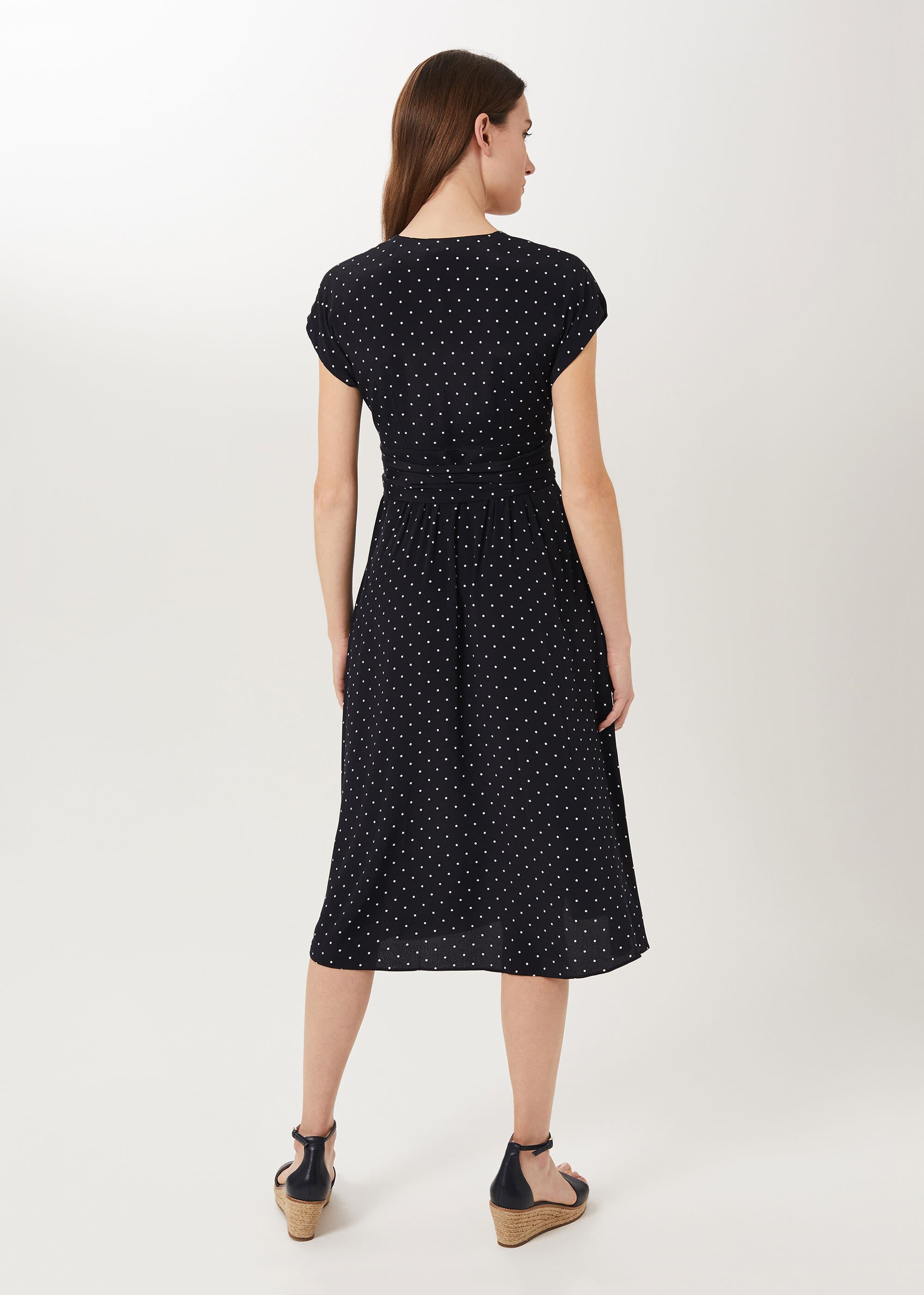 Hobbs polka dot dress deals