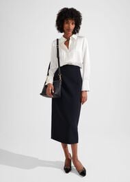 Diana Wool Skirt, Black, hi-res