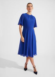 Samara Fit And Flare Dress, Lapis Blue, hi-res