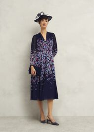 Lily Leather Slingbacks, Midnight Navy, hi-res