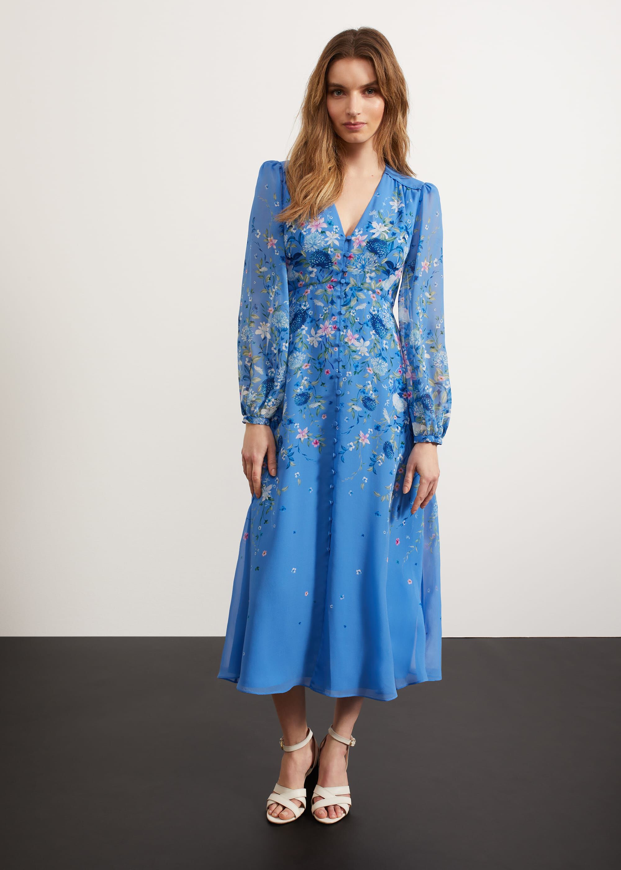 Caversham Silk Floral Dress