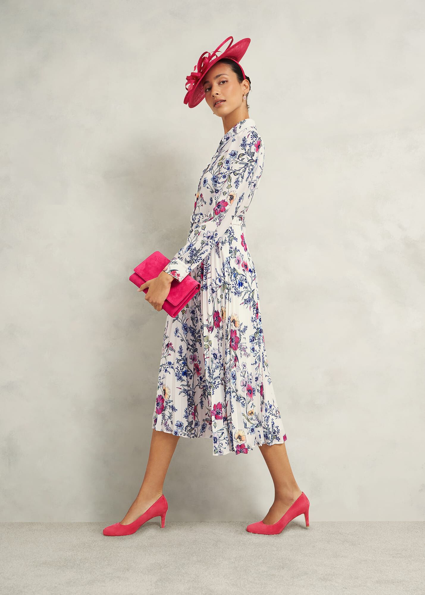 Foil Pleated Shirt Dress — Lotus Honey Boutique