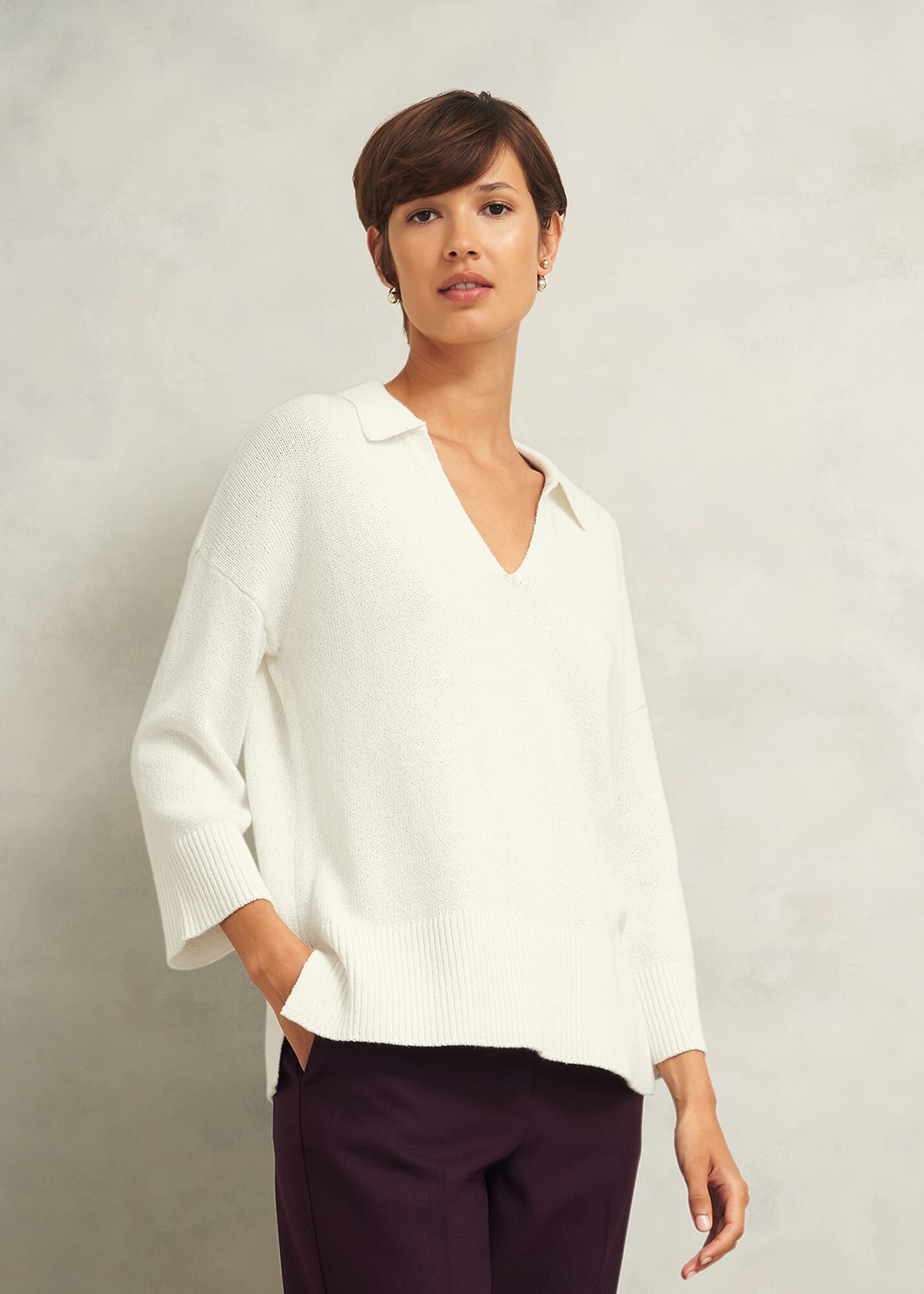 Madelyn Cotton Blend Jumper | Hobbs UK |