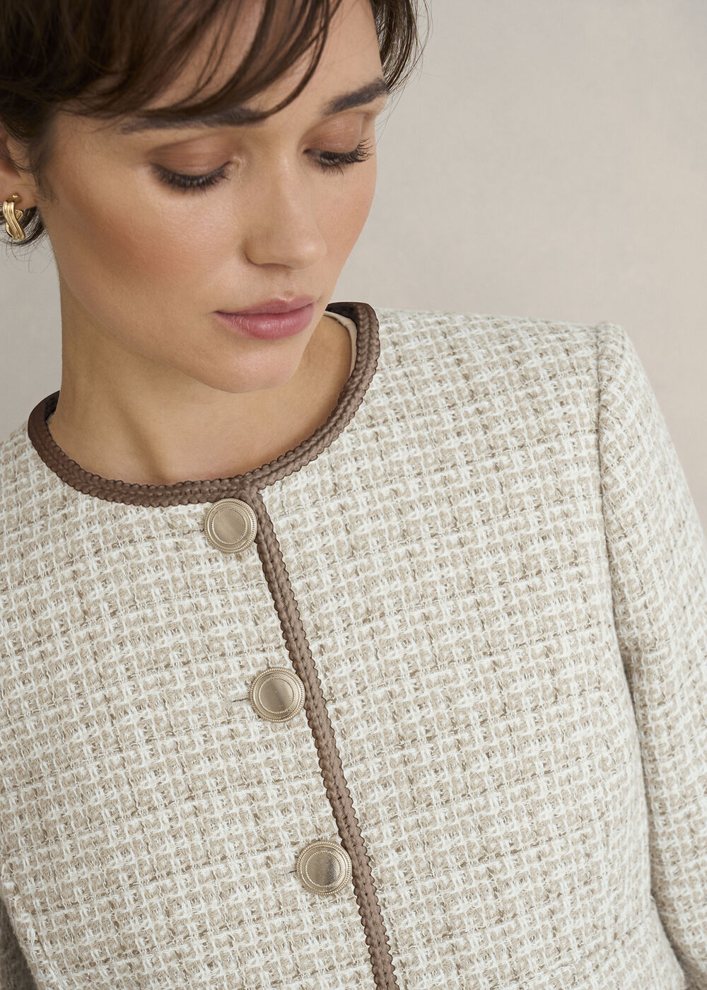 Carey Tweed Jacket, Camel Ivory, hi-res