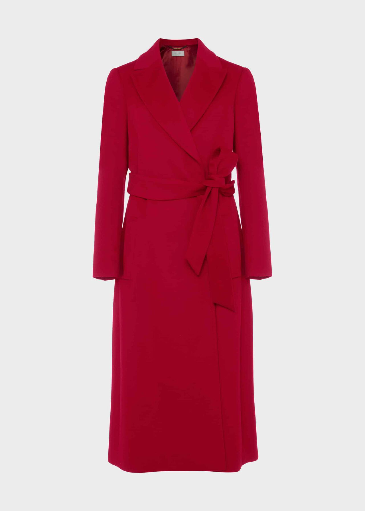 Olivia Wool Wrap Coat, Red, hi-res